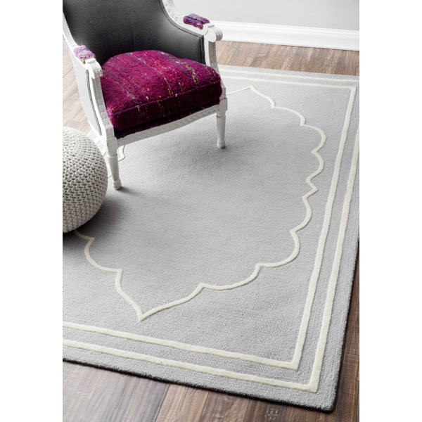 Mayhews Gray Area Rug by Breakwater Bay