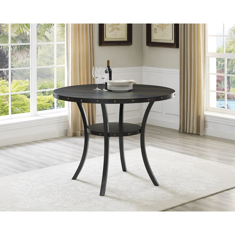 Greyleigh Crooke Round Wood Counter Height Dining Table Wayfair