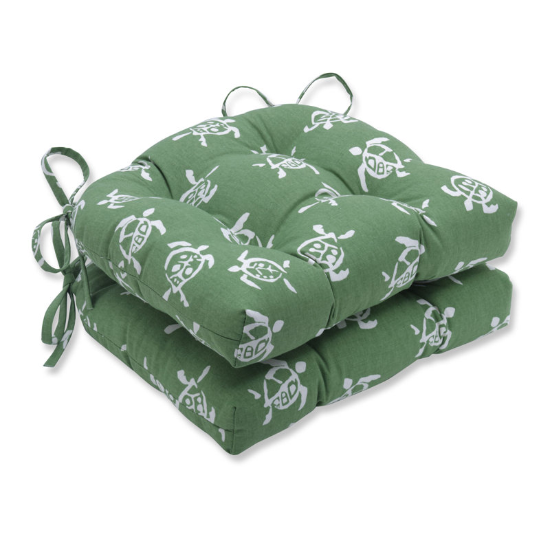 Set Of 2 Green Leaves Design Tieback Home Kitchen Dining Chair