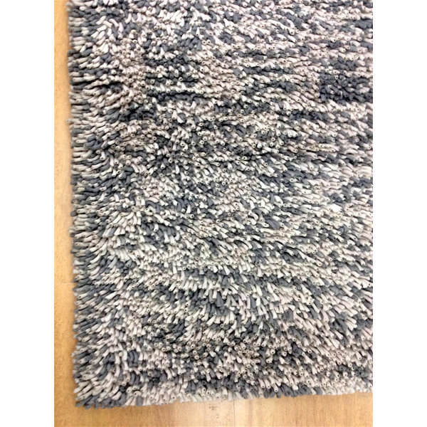 Shag Eyeball Woolen Hand Knotted Gray/White Mix Area Rug by Eastern Weavers