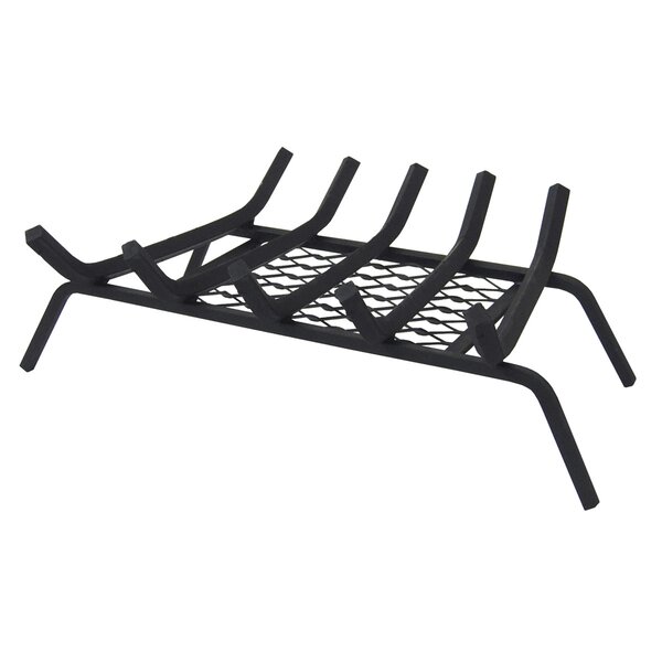 Steel Fireplace Grate with Ember Retainer by Landmann
