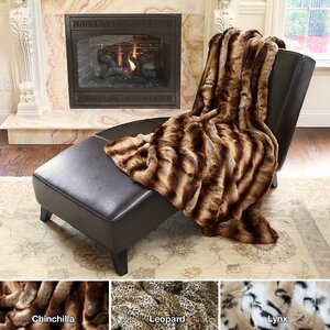 Chinchilla Faux Fur Throw