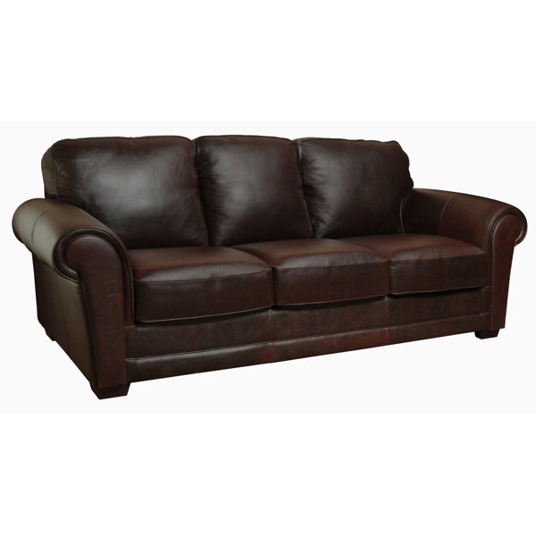 Williston Forge Buda Leather Sofa Reviews Wayfair