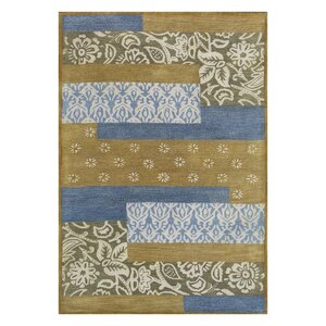 Vision Mix Blue Striped Rug