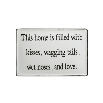 Kisses Wagging Tails Wet Noses Enameled Metal Wall D&eacute;cor Winston Porter