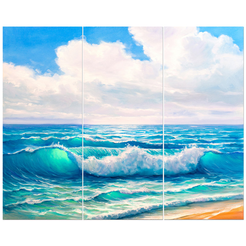 East Urban Home Sea And The Sky Oil Painting Print Multi Piece