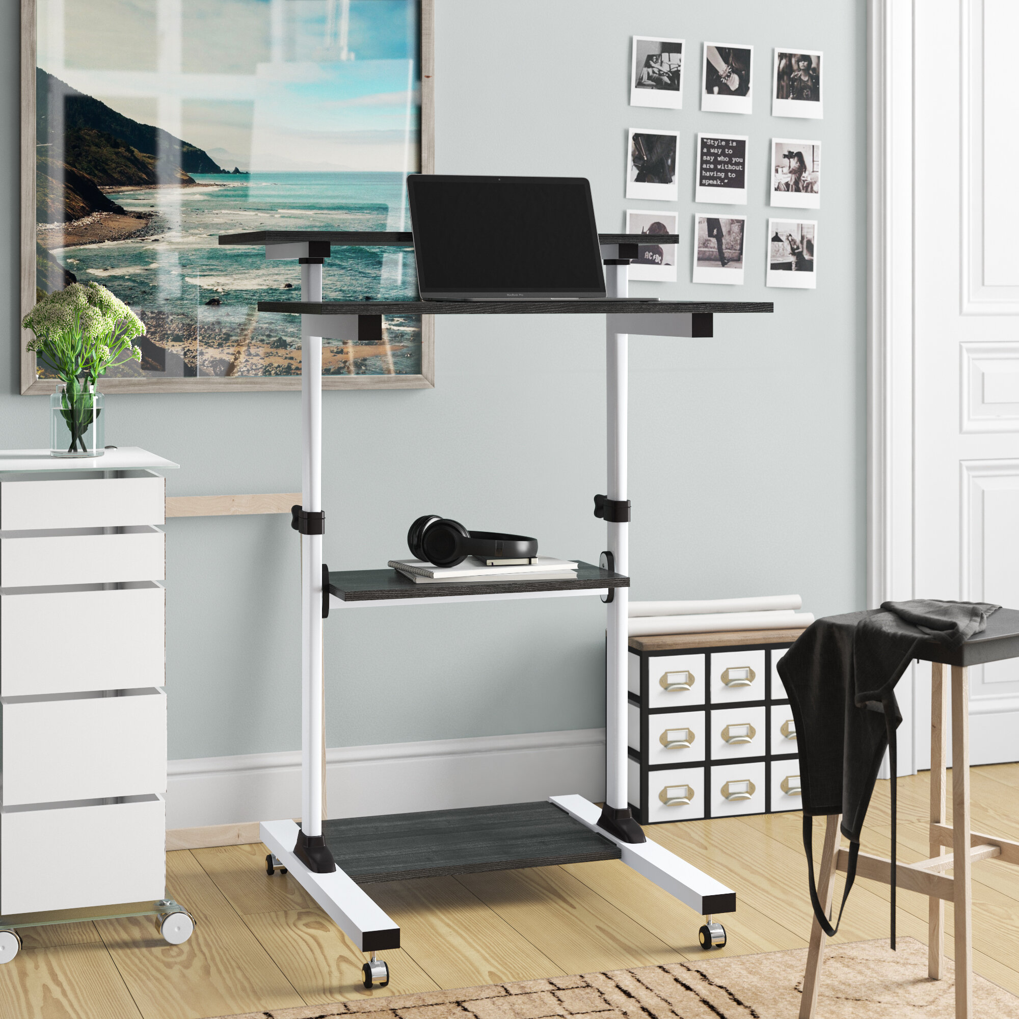 Symple Stuff Height Adjustable Standing Desk Wayfair Co Uk