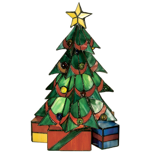 Tiffany Christmas Tree Accent Table Lamp by Meyda Tiffany