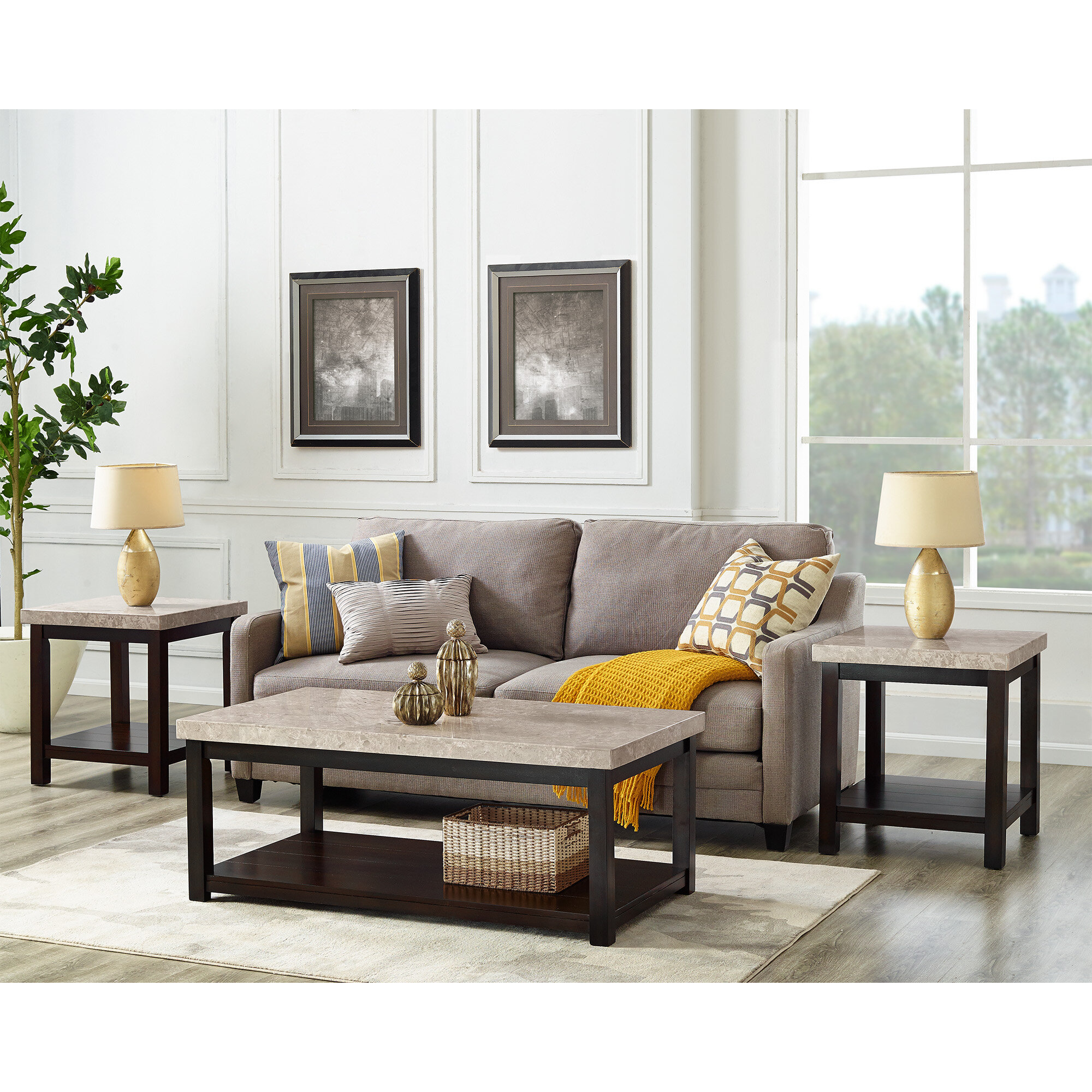 Red Barrel Studio Metpally 3 Piece Coffee Table Set Reviews Wayfair