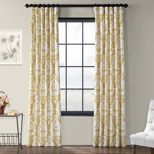 Three Posts Haines 100 Cotton Floral Room Darkening Rod Pocket
