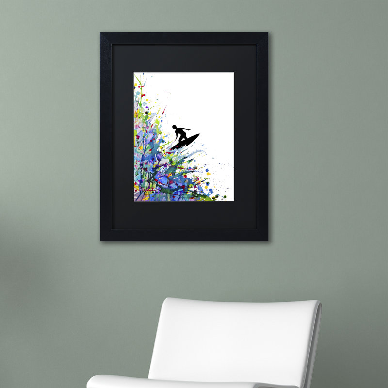 Trademark Art A Pollock S Point Break Matted Framed Painting
