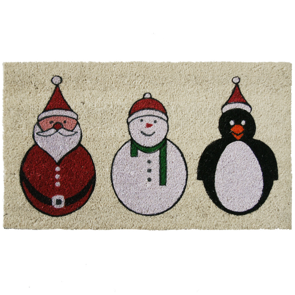 Rubber Cal Inc Santa Snowman And A Penguin Christmas Holiday 30