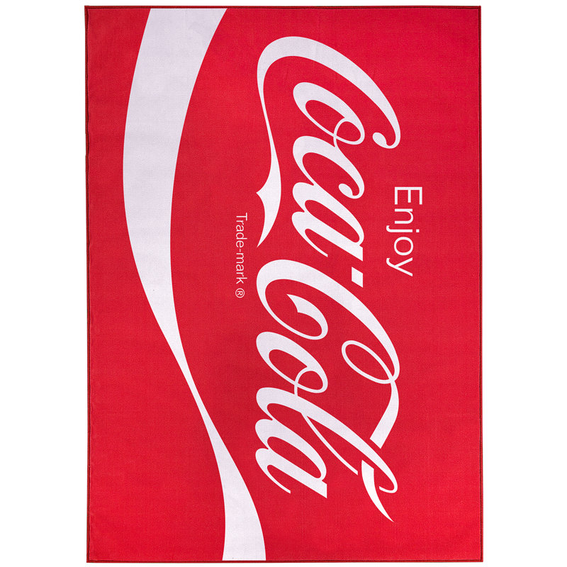Floordecor Usa Coca Cola Enjoy Logo Flatweave Red Indoor Outdoor