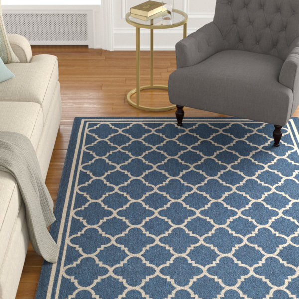 Critchlow Navy Outdoor Area Rug by Charlton Home