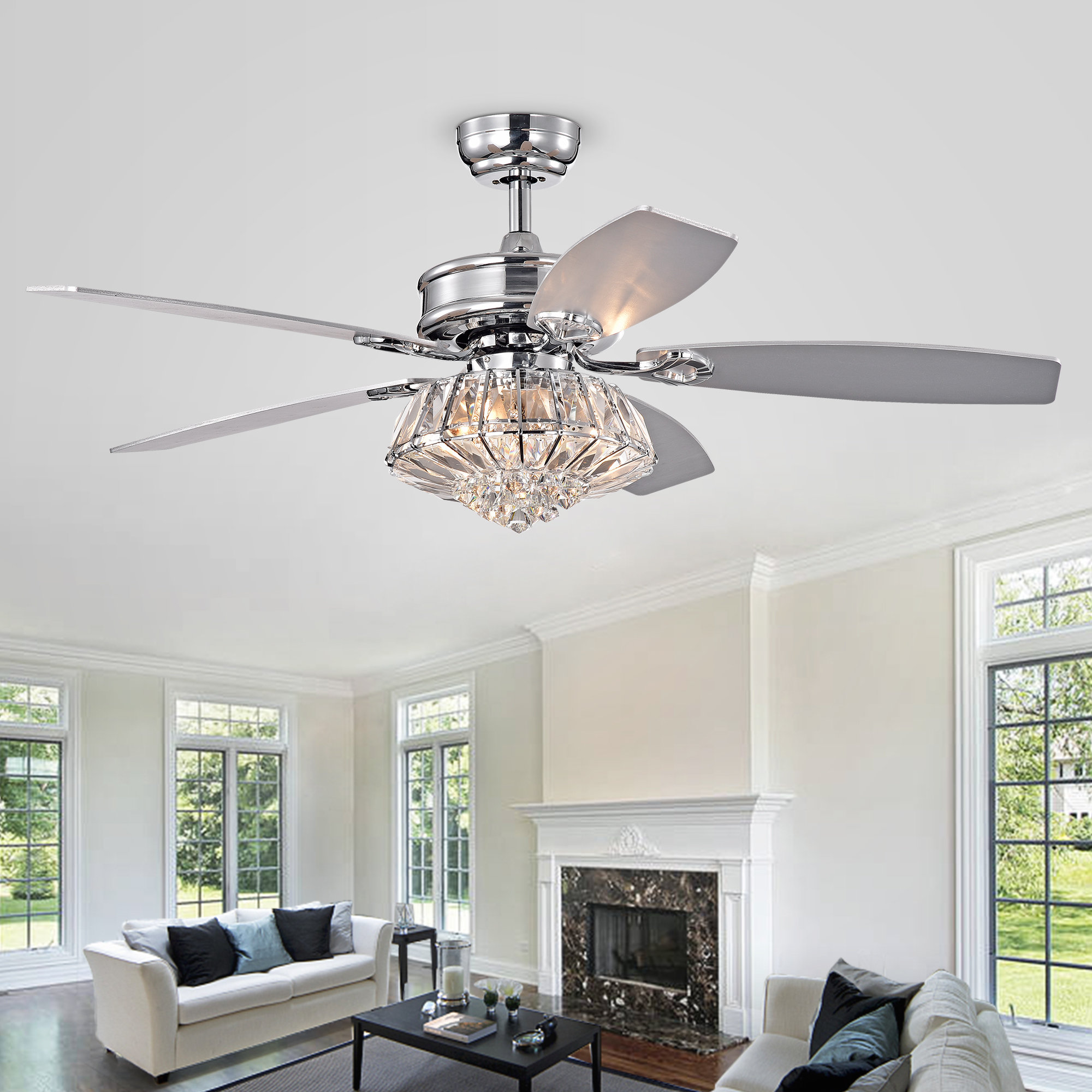 House Of Hampton 48 Steadman Reversible 5 Blade Ceiling Fan With