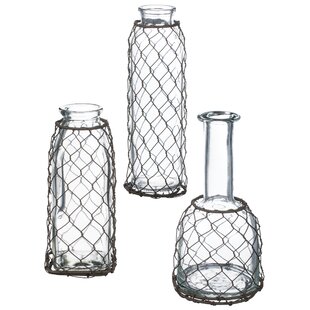 Chicken Wire Glass Vase Wayfair