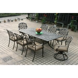 Kristy 9 Piece Dining Set with Cushions