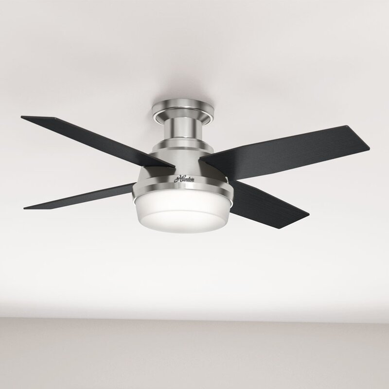 44 Dempsey Low Profile 4 Blade Ceiling Fan With Remote Light Kit