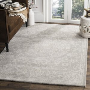 Wool Gray/Silver Area Rug