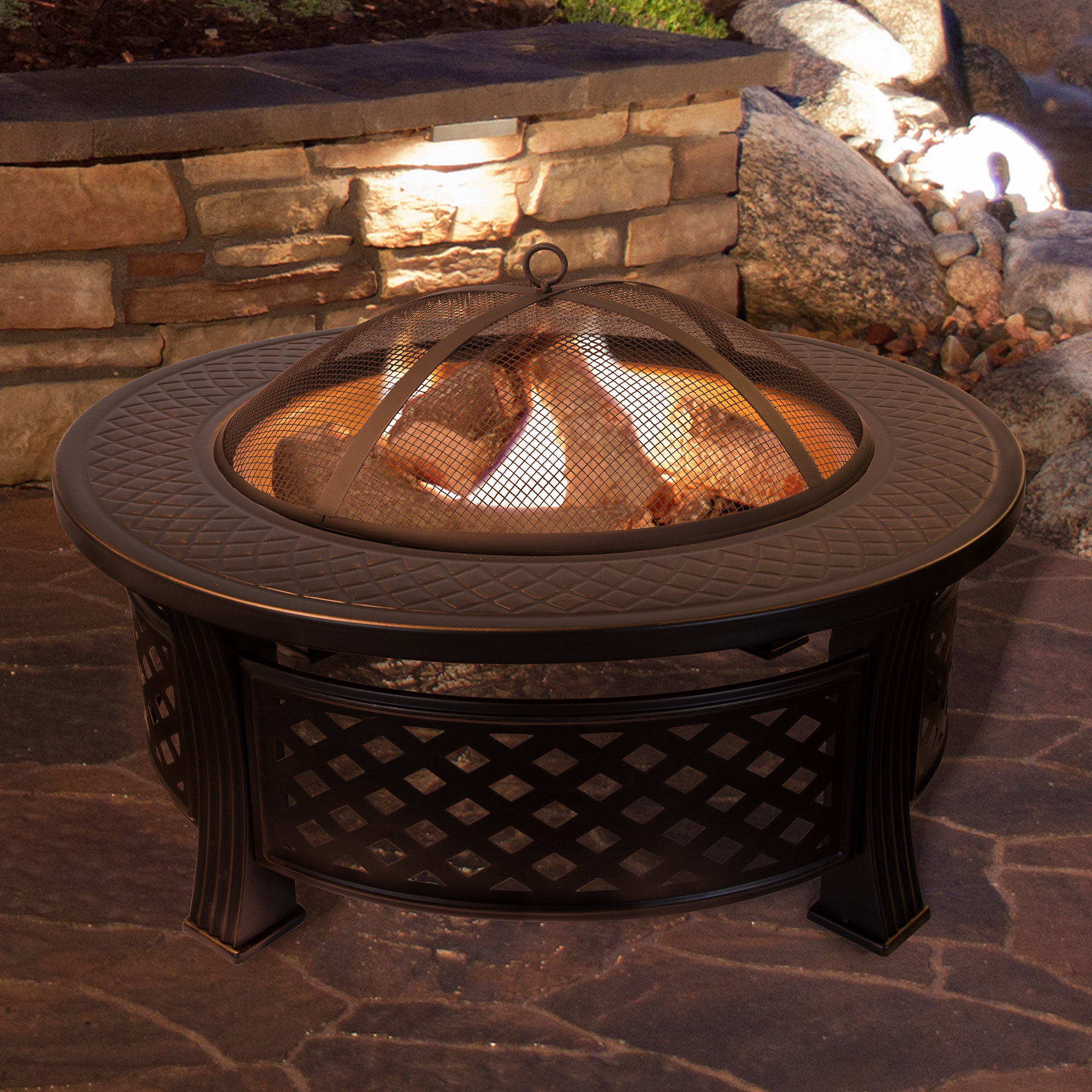Janes Steel Wood Burning Fire Pit Table Reviews Joss Main Janes Steel Wood Burning Fire Pit Table
