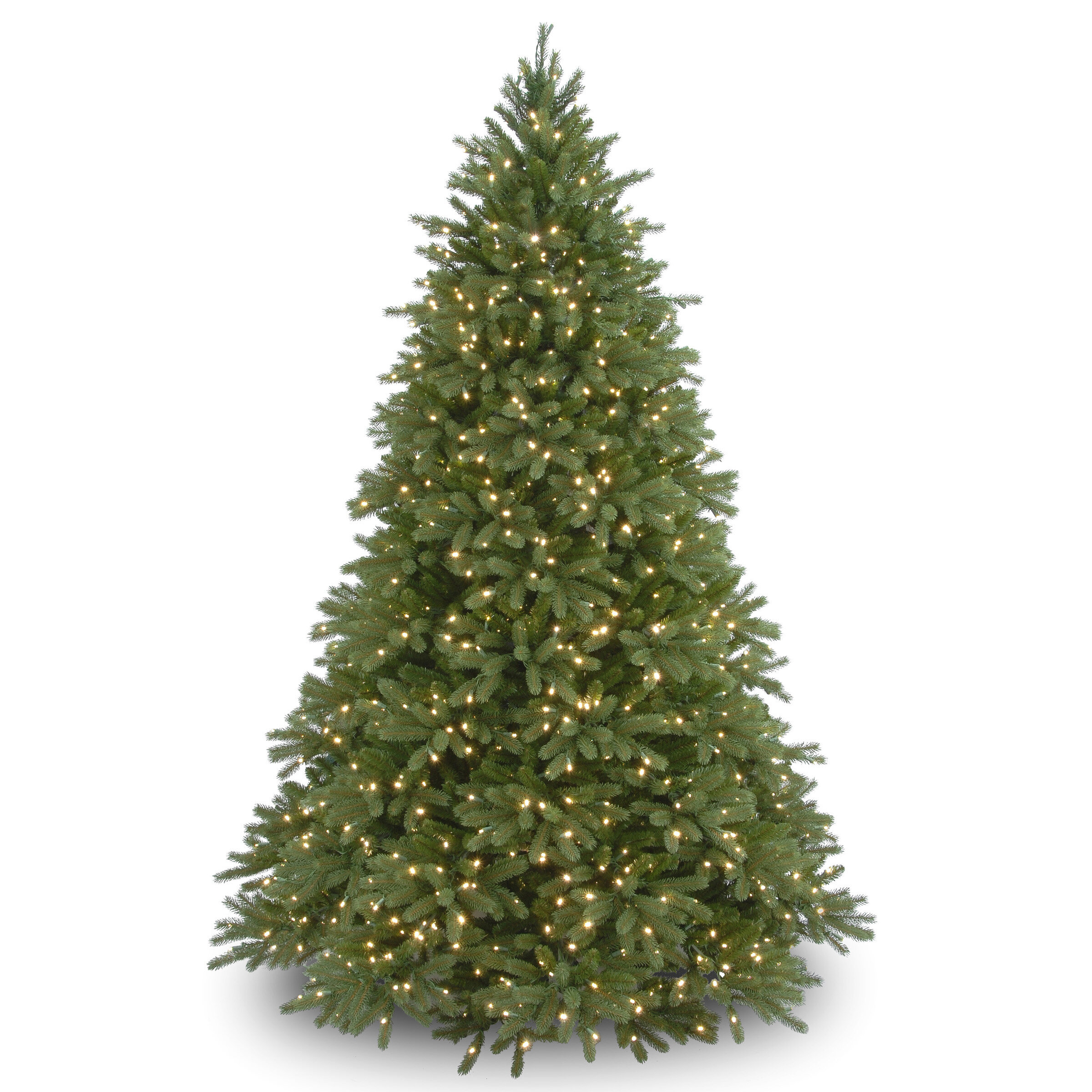 75 Green Fir Artificial Christmas Tree With 1500 Colored White Lights