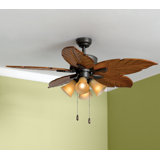 Leaf Blade Light Wood Ceiling Fans You Ll Love In 2020 Wayfair