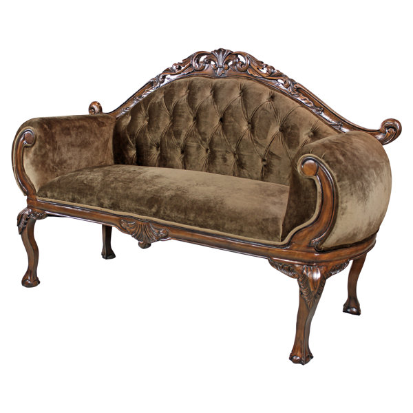 Mademoiselle Moreau's French Salon Settee Sofa By Design Toscano New