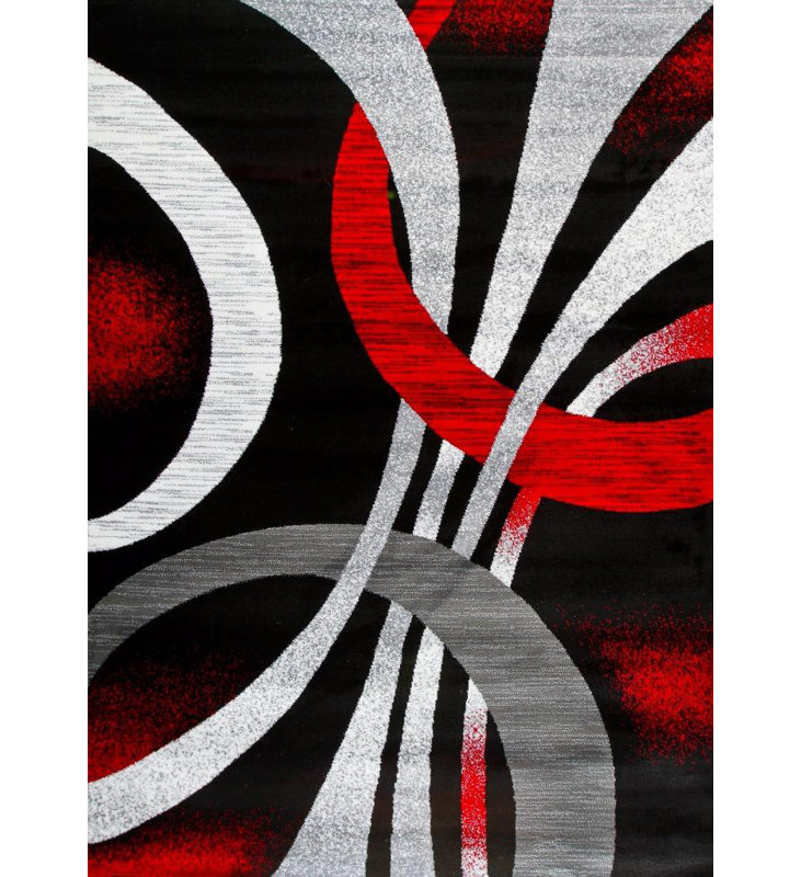 Orren Ellis Coatsworth Modern Abstract Black Red Gray Area Rug Orren Ellis Coatsworth Modern Abstract