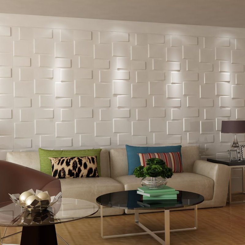 E Joy Rubik 19 7 L X 19 7 W 3d Embossed Paintable 12 Panel