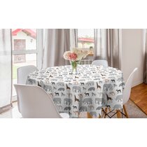Ambesonne Nursery Place Mats Set of 4 Washable Fabric Placemats for Dining Room Kitchen Table Decor Multicolor Floral Background with Funny and Animals Giraffe Lion Monkeys and Butterflies