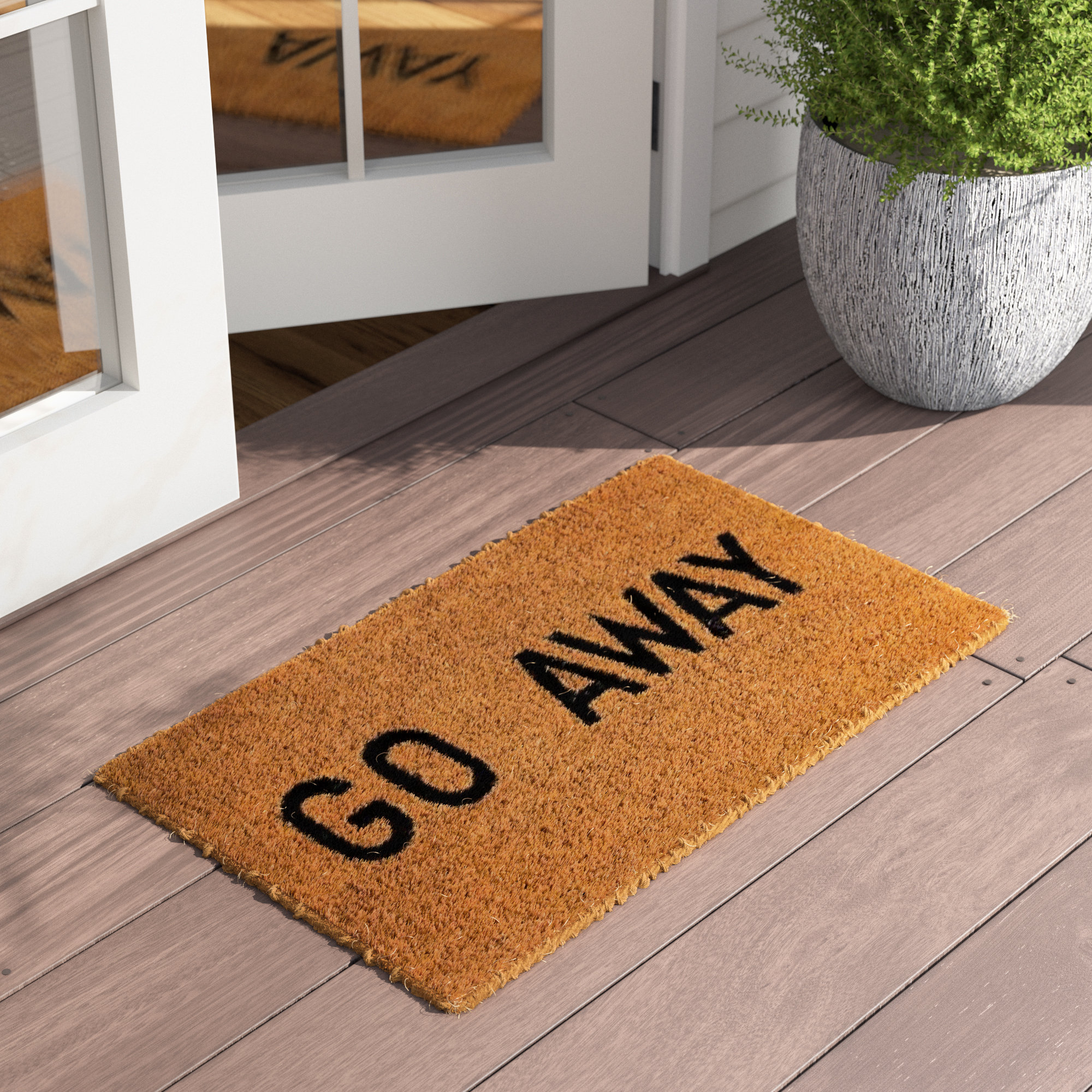 Zipcode Design Kenisha Go Away 27 In X 16 In Outdoor Door Mat