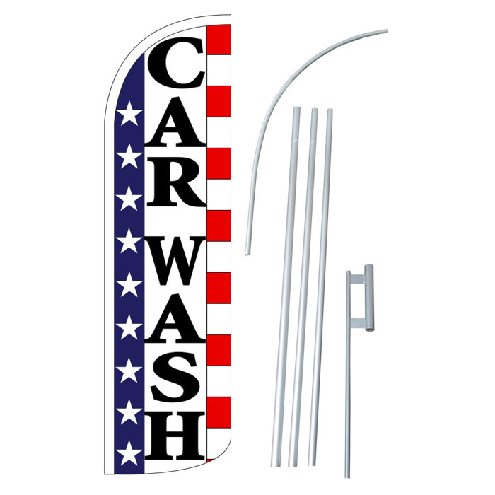 Neoplex Car Wash Stars And Stripes Polyester 15 X 2 6 Flag Set
