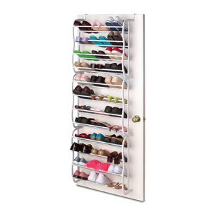 Over The Door Shoe Racks Hanging Organizers You Ll Love Wayfair 12 Tier 36 Pair Overdoor Shoe Organizer