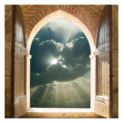 Heaven's Gate 3.36m x 3.36m Textured Matte Peel & Stick Wall Mural East Urban Home