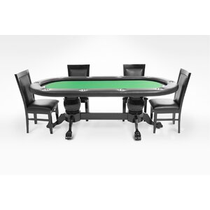 Elite 6 Piece Poker Dining Table Set with Dining Chairs