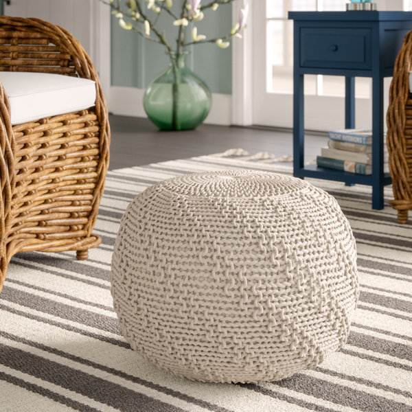 Knitted Pouf By Breakwater Bay Design