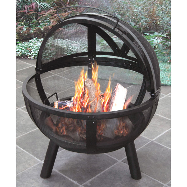 Ball of Fire Steel Wood Burning Fire Pit by Landmann