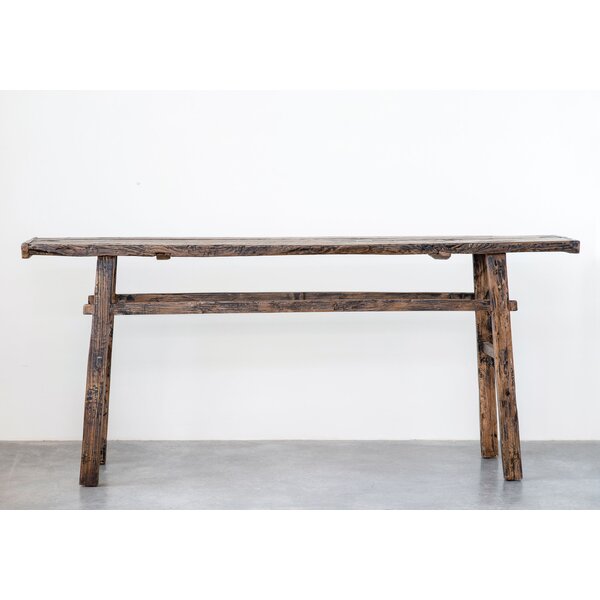 Low Price Inglestone Common Reclaimed Elm Wood Rectangle Console Table