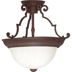 2-Light Semi Flush Mount