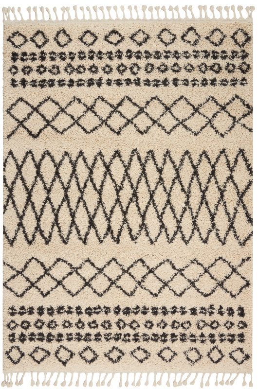 Beaulah Shag Cream Area Rug