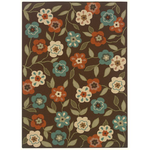 Newfield Brown/Ivory Indoor/Outdoor Area Rug