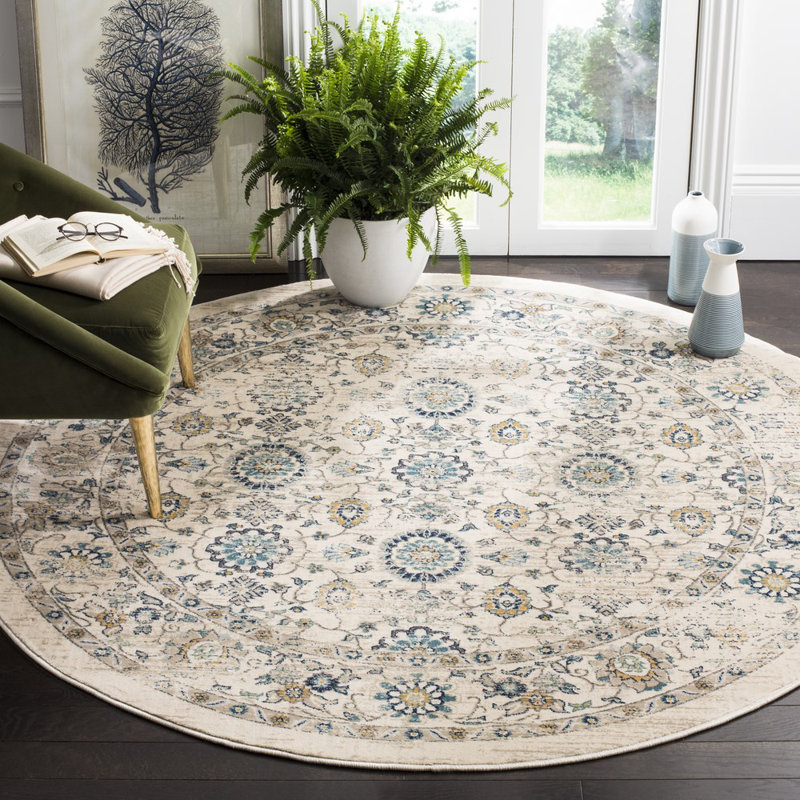 Lark Manor Montelimar Beige/Turquoise Area Rug & Reviews Wayfair