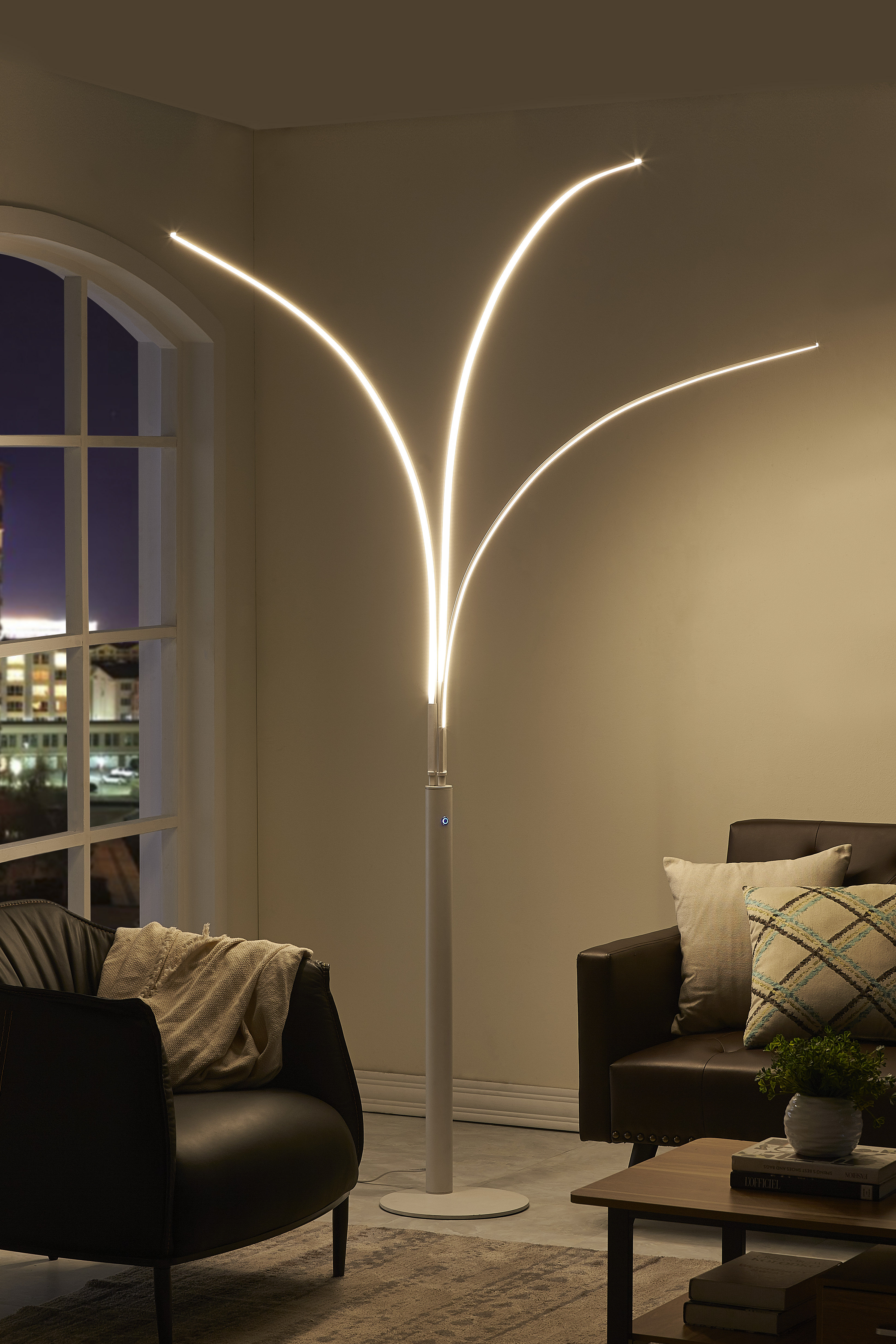 Orren Ellis Brinkman 92 Led Tree Floor Lamp Reviews Wayfair