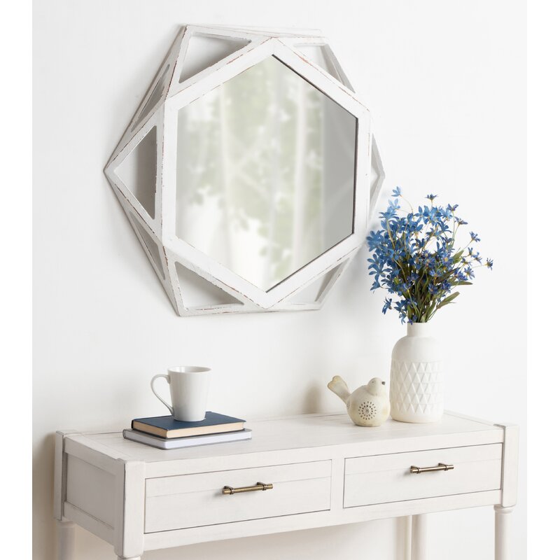 Bungalow Rose Turk Geometric Wall Mirror Reviews Wayfair