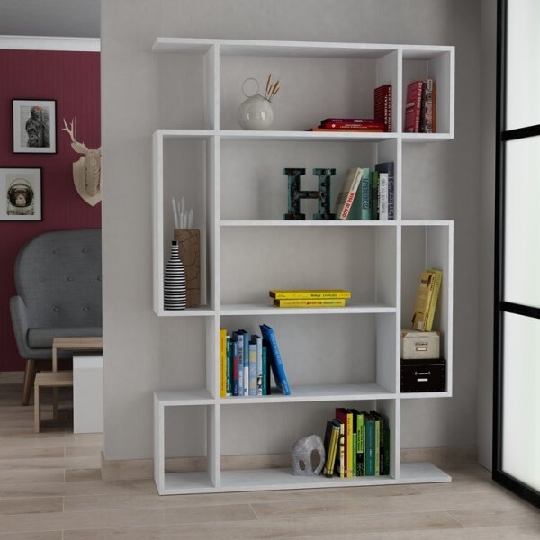 Callum Modern Geometric Bookcase By Brayden Studio
