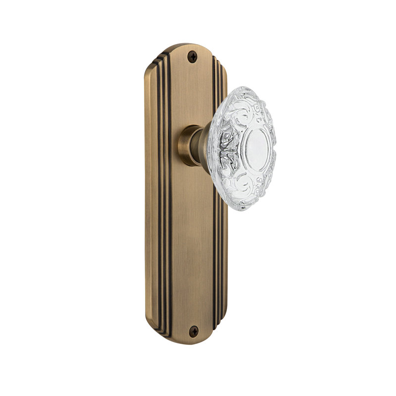Nostalgic Warehouse Crystal Victorian Passage Door Knob With Deco