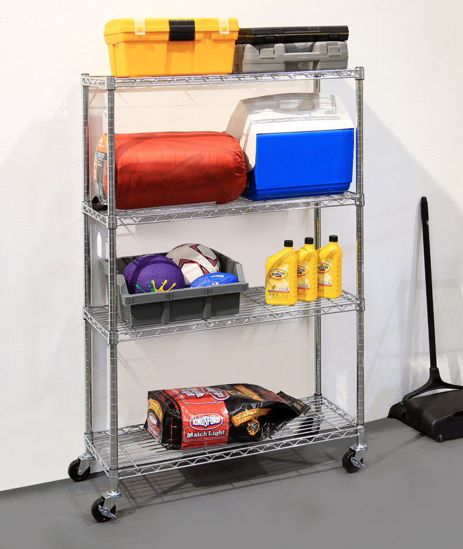 Seville Classics UltraZinc 54" H x 36" W 4Tier NSF Steel Wire Shelving