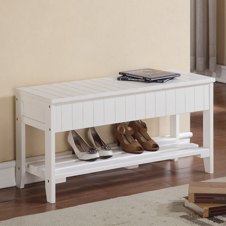 Rumford Wood Storage Entryway Bench & Reviews | Birch Lane