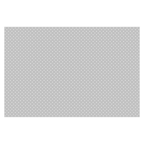 White Dots on Grey 2.9m x 4.32m Textured Matte Peel & Stick Wall Mural East Urban Home