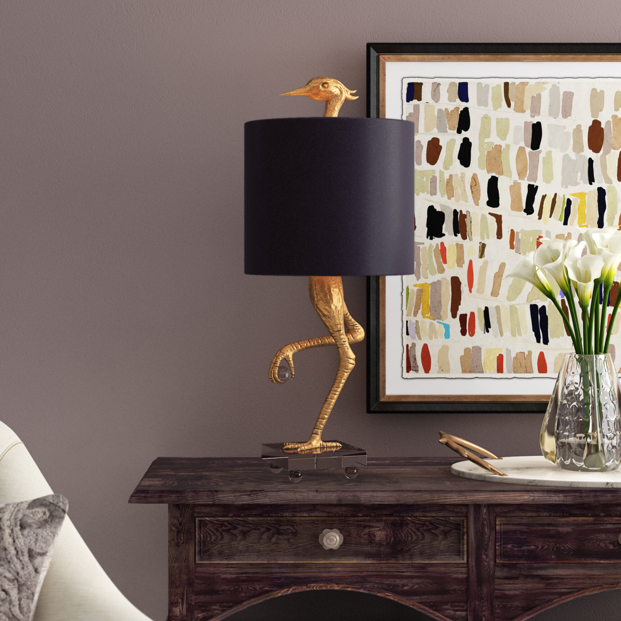 gold ibis table lamp